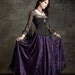 Liseron Floor Length Long Velvet Fairy Skirt - Custom Elegant Gothic Clothing and Dark Romantic Couture