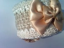 Hand Crafted Gold Napkin Rings with Bow