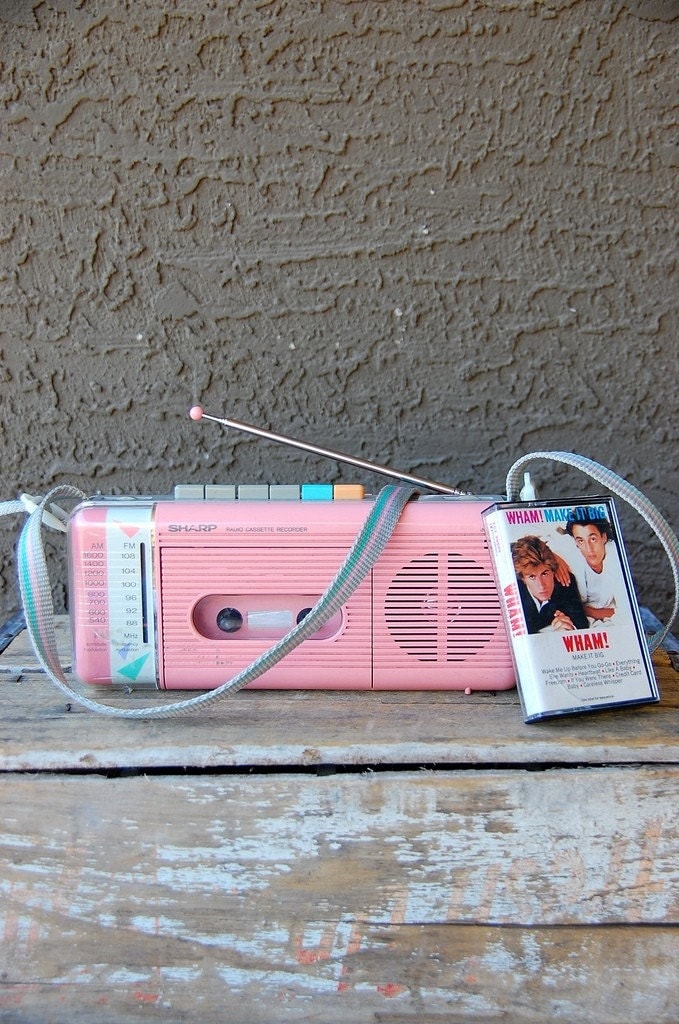 pink cassette player