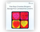 George Giusti record album design, 1964. Ray Charles "Songs for Lonesome Lovers" LP.