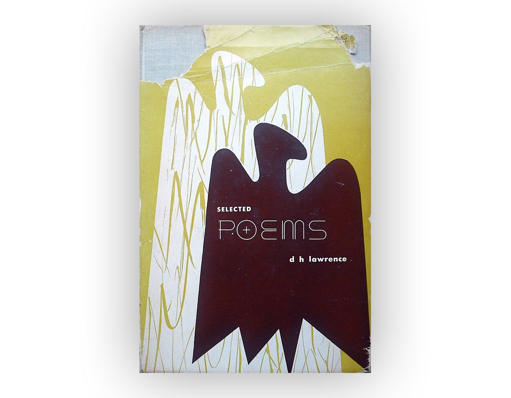 Alvin Lustig book jacket design, 1947. "Selected Poems" by D.H. Lawrence.