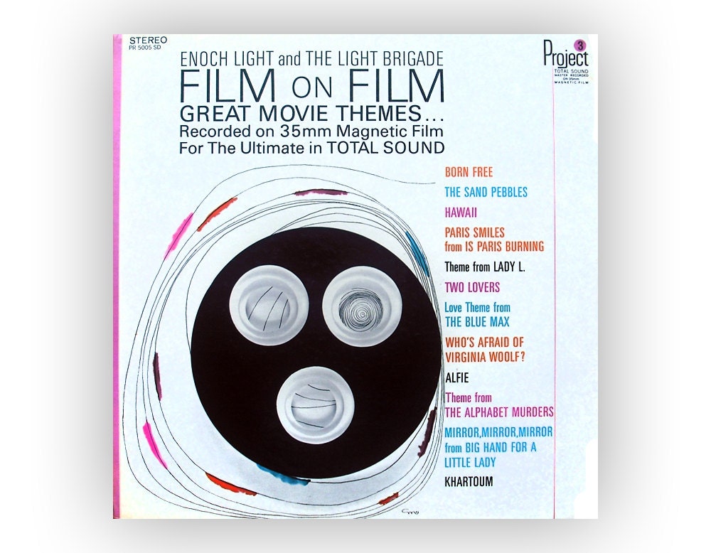 Charles Murphy record album design, 1966. Enoch Light "Film on Film" LP