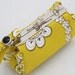 Lipbalm Lipstick Case silver frame curry yellow
