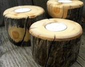 Aspen Candle Holders From Colorado-Set of 3 Graduated Tea light holders