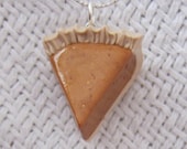 Creamy Pumkin Pie / Sweet Potato Pie Slice Necklace / Pendant