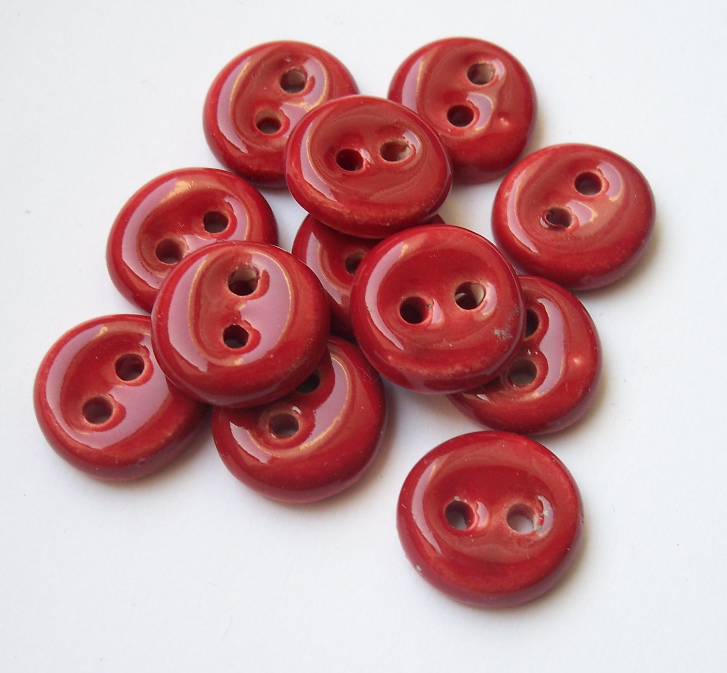 Inbetweenie Cherry Red Ceramic Buttons