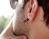 Piercing Earrings Black and Red Resistor for Men and Woman