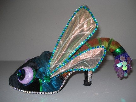 sculpture dragon fly shoe