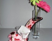 business card holder- high heel bud vase