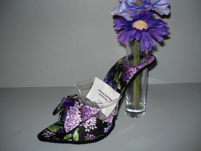 Lilac love business card holder