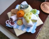 Dollhouse Food Assorted Cheese and Fruit Board