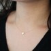 Personalized initial necklace - 14k gold monogram heart necklace for dainty necklace