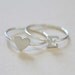 personalized initial ring, stackable ring - secret love sterling silver stackable rings