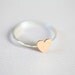 Just a tiny heart ring, dainty ring (sterling silver ring with a gold filled tiny heart)