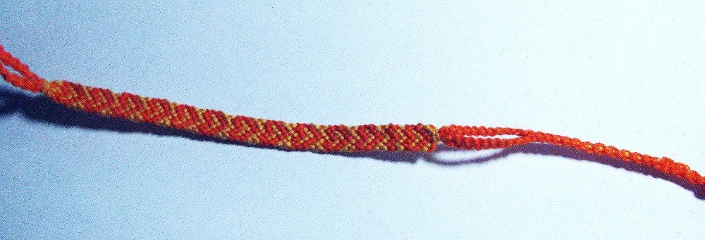 Orange Heart Friendship Bracelet