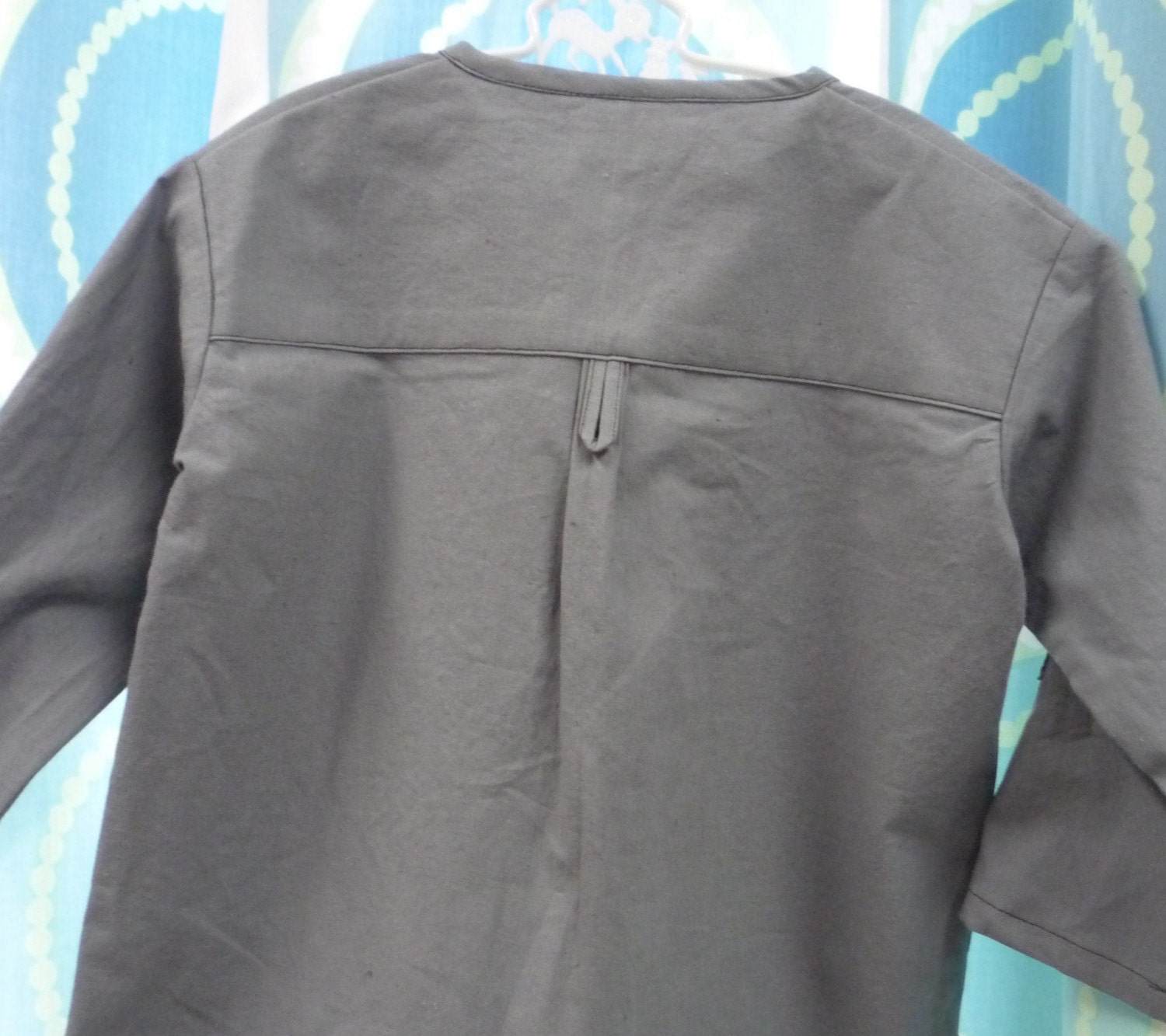 grandad shirt boys pewter grey