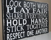 Classroom Rules Sign in Black with White Letters - Makes a wonderful Teacher's Gift Education Nation