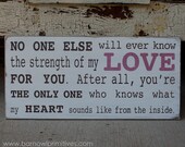 Strength of My Love Word Art Sign - The Perfect Sign for a Baby Girl's Nursery - Pick Your Colors