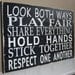 Classroom Rules Sign in Black with White Letters - Makes a wonderful Teacher's Gift Education Nation