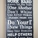 Family Rules Sign Version III - Typography Word Art