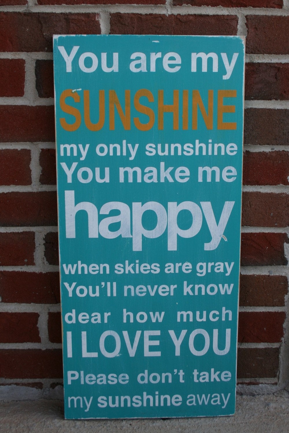 You Are My Sunshine Sign Typography Word Art  -  Choose Your Color