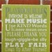 Whimsical Playroom Rules Distressed Sign - Typography Word Art