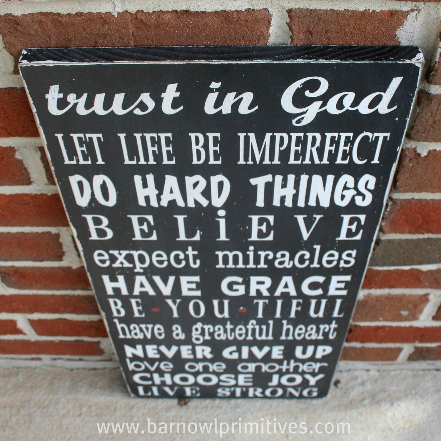 Motivational Rules  - Heavily Distressed Vintage Style Typography Word Art Sign in Black