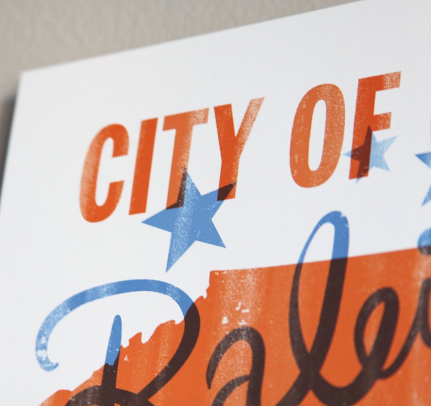 Raleigh City of Oaks Print - 8x9