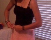 Pretty In Pink  Crochet Swimsuit  Cover-up Skirt