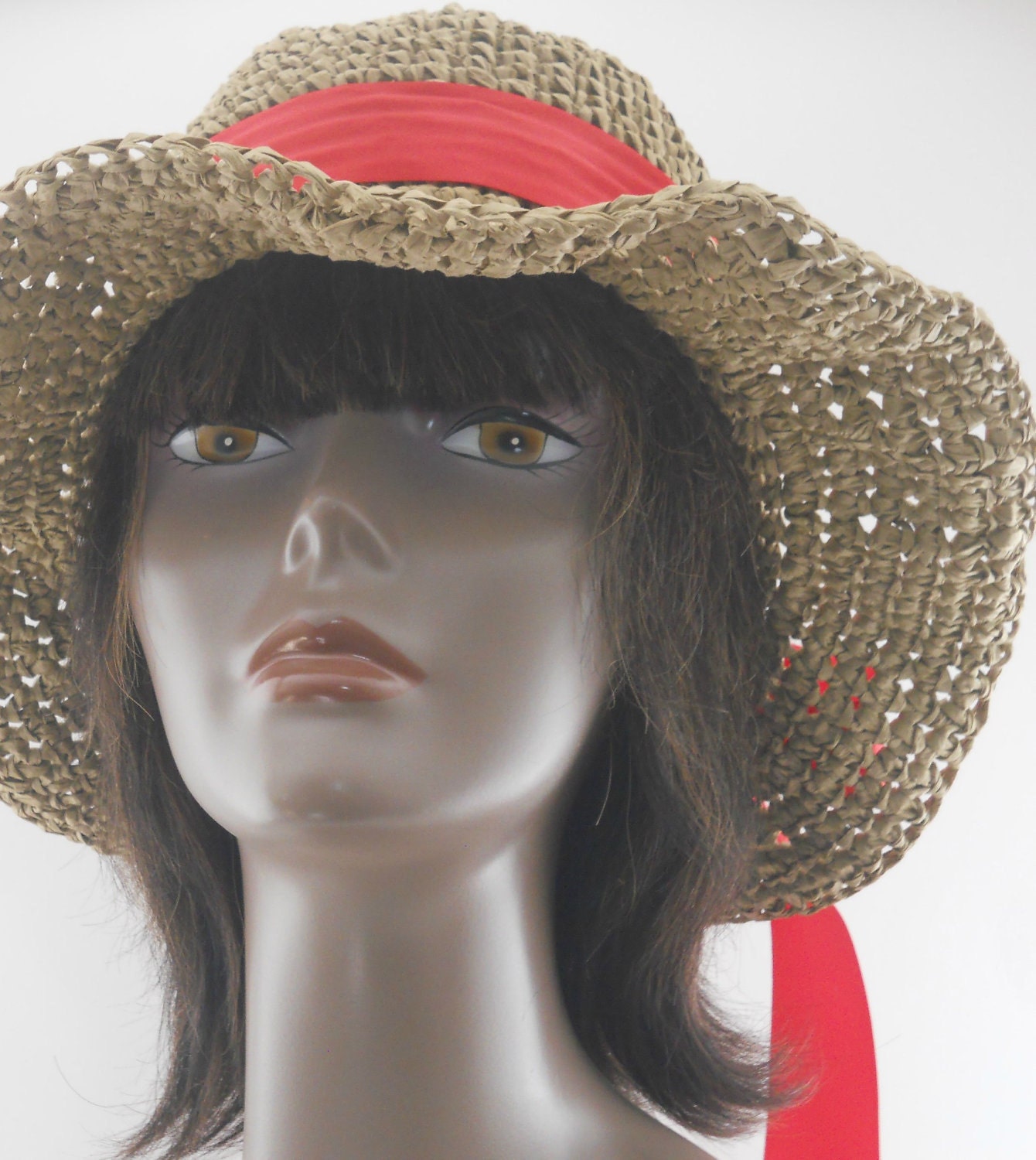Womens spring Summer Hats  Collection Vintage Style Straw Colored Sun Hat