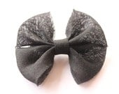 Black Bow Barrette Hair Clip