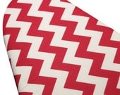 Standard Size Ironing Board Cover WITH ELASTIC BINDING made with Riley Blake Red and White Chevron
