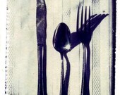 Polaroid transfer original Let's Eat