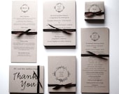 Wedding Invitations & RSVP Postcards: earthy and economical series (SAMPLE)