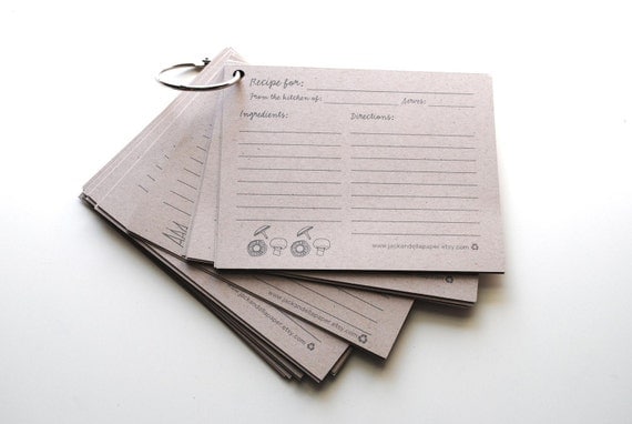 sweet stack of recipe cards - set of 24