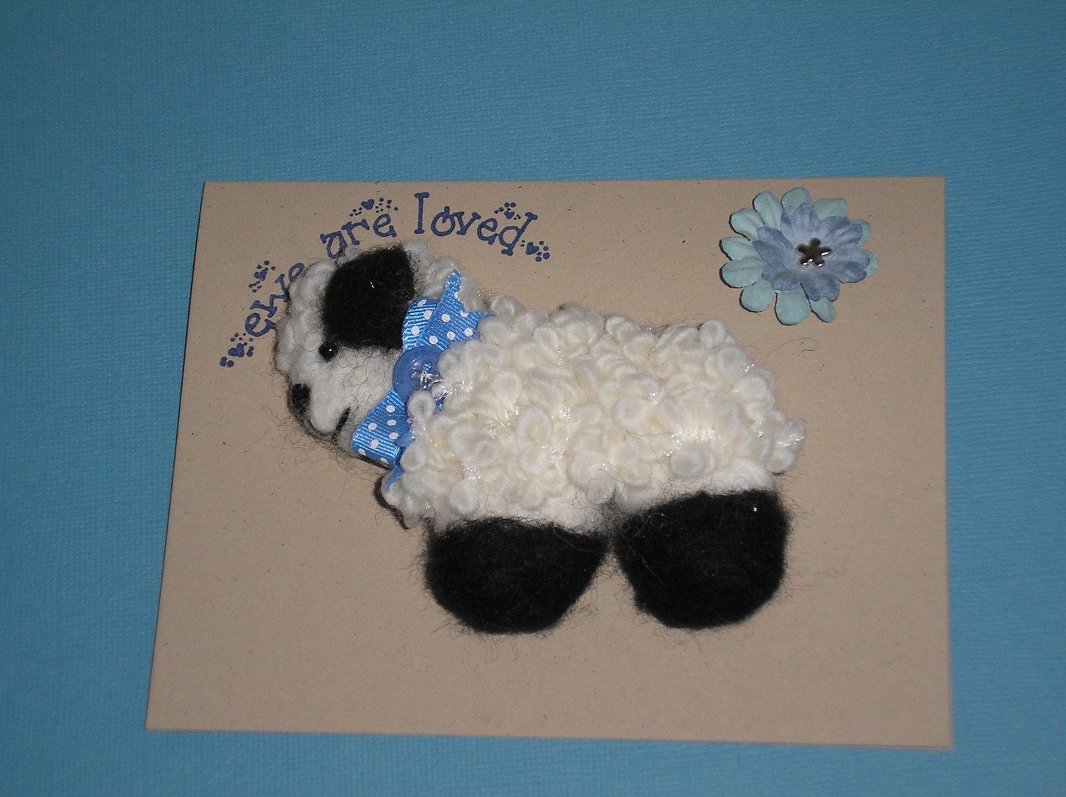 Needle Felted - Lamb Fiber Art Magnet-Sheep Magnet-Felted Sheep Magnet Decor