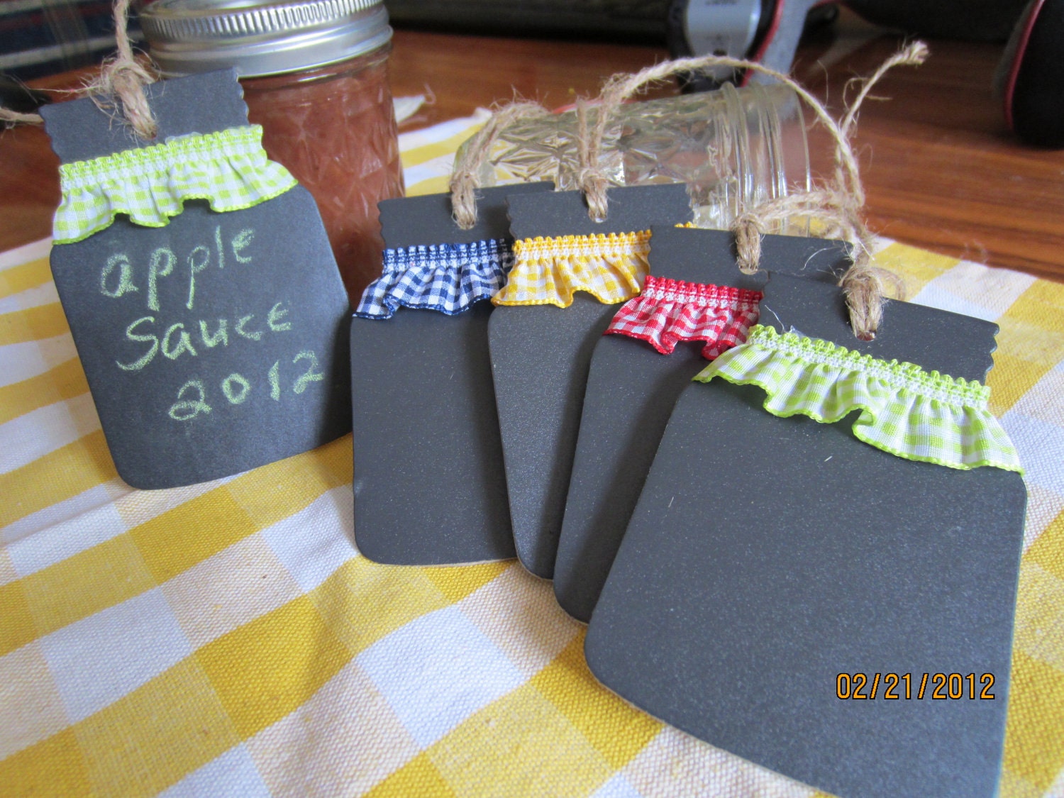 DIY Chalkboard Tags-Blackboard Vinyl Labels-Chalkboard Canning Jar Tags-Vinyl Chalkboard Mason Jars-Rustic Wedding