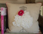 Fuchsia Flower  Dress from pillow cover