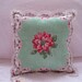 Featured Vintage Hankie Pillow Cover - Striking Apple Green