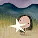 catch a star - cute girl art print catches falling stars