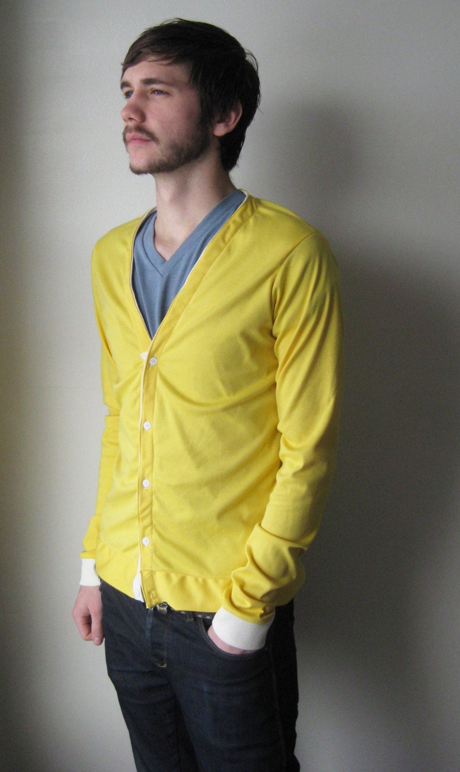 SALE - LEMON SQUEEZY - men's cardigan