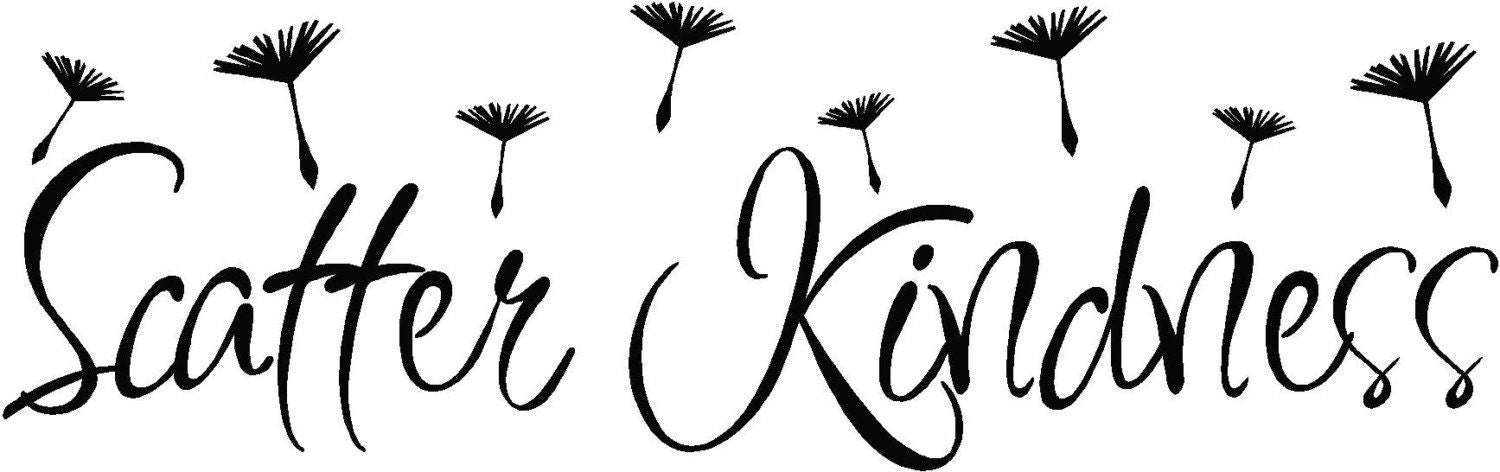 24x7.5 SCATTER KINDNESS Vinyl Decor Wall Lettering Words Quotes Decals Art Custom