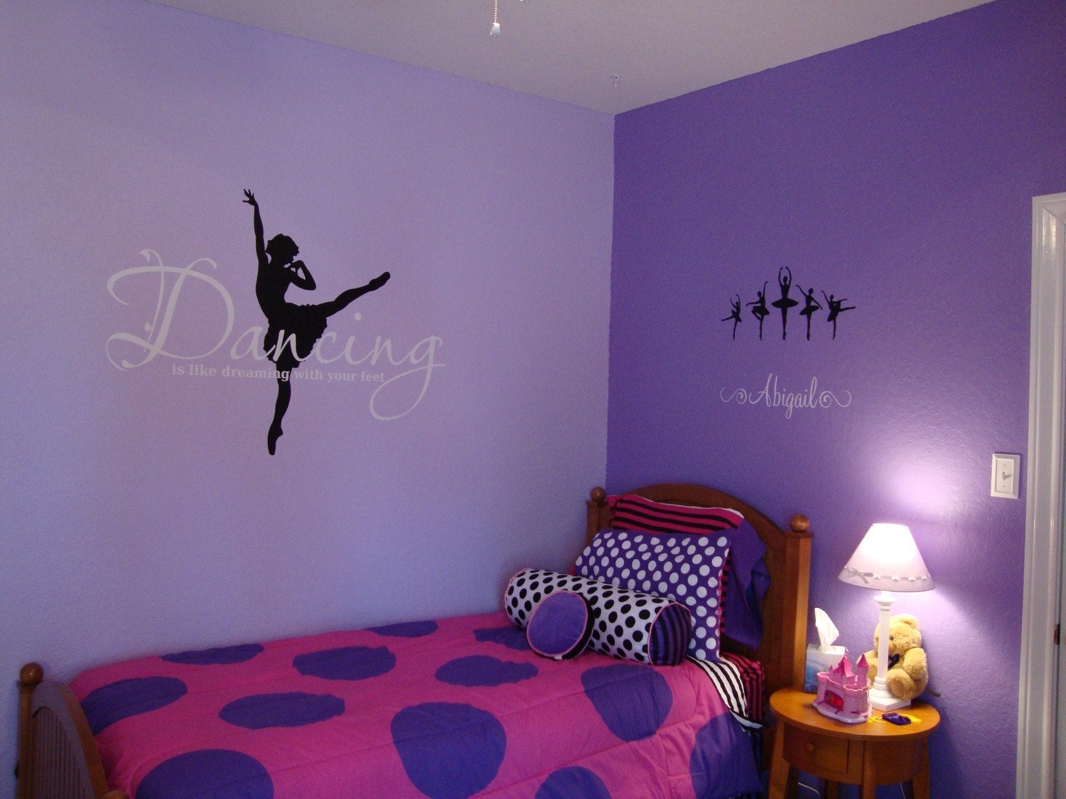 BIG Ballet Dancing is like Dreaming with your feet 48"l x 34.5"h Vinyl Wall Lettering Words Quotes Decals Art Custom