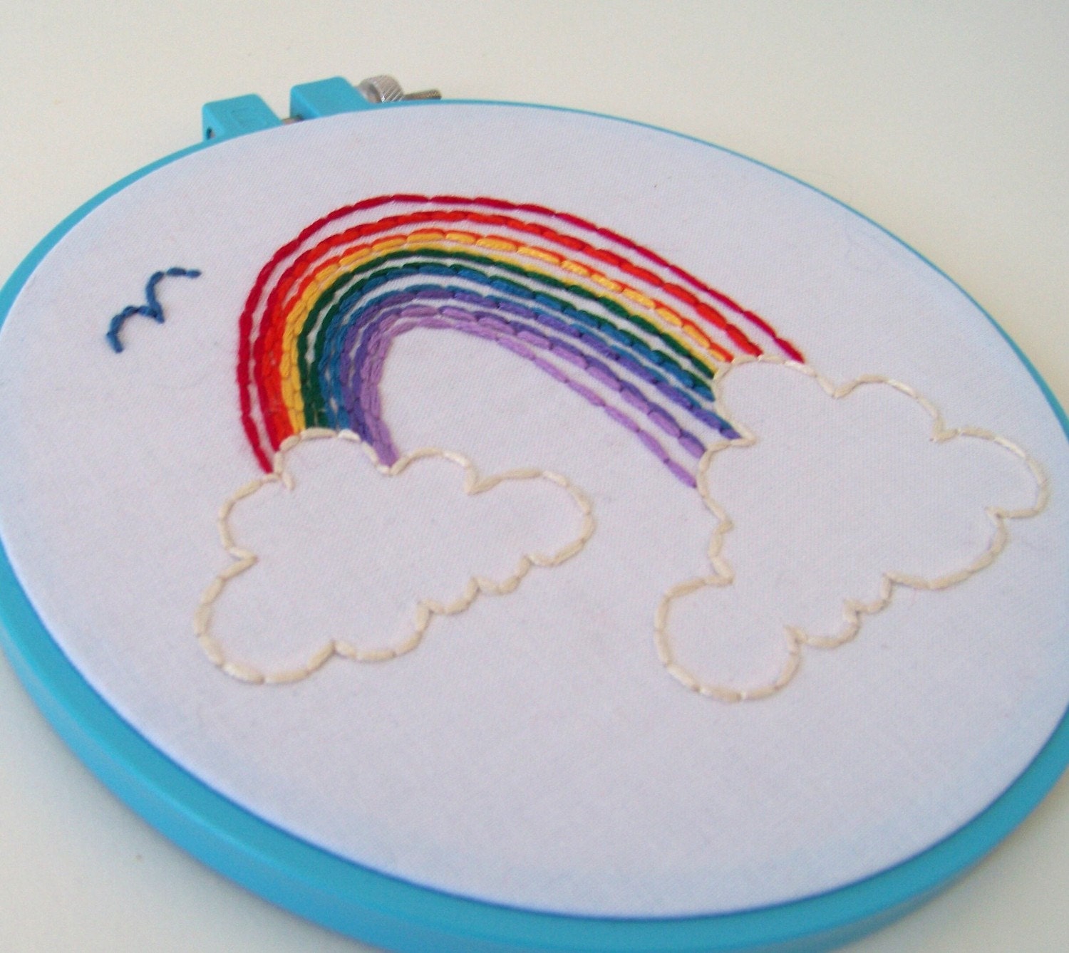 Rainbow Embroidery Hoop Art