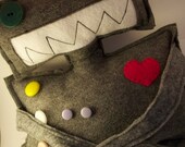 Robot toy sewn felt monster stuffed robot plush