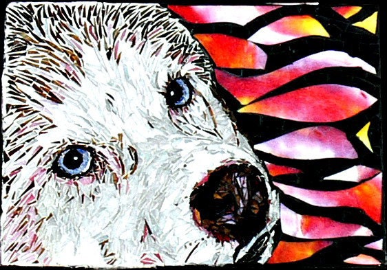 Custom Stained Glass Mosaic Pet Portrait- Pet Lovers- Dog Lovers- Cat Lovers