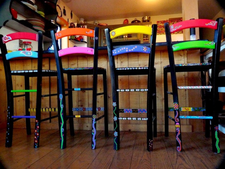 Hand painted funky chairs to order