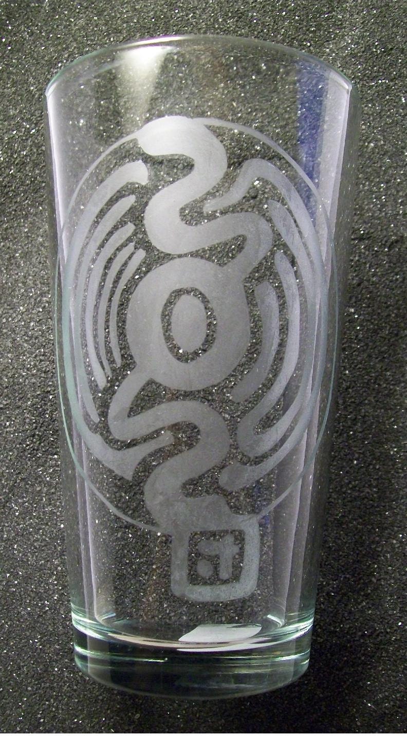 Melancholy of Haruhi Suzumiya etched pint glass tumbler