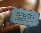 Custom Letterpress Printed Business Cards
