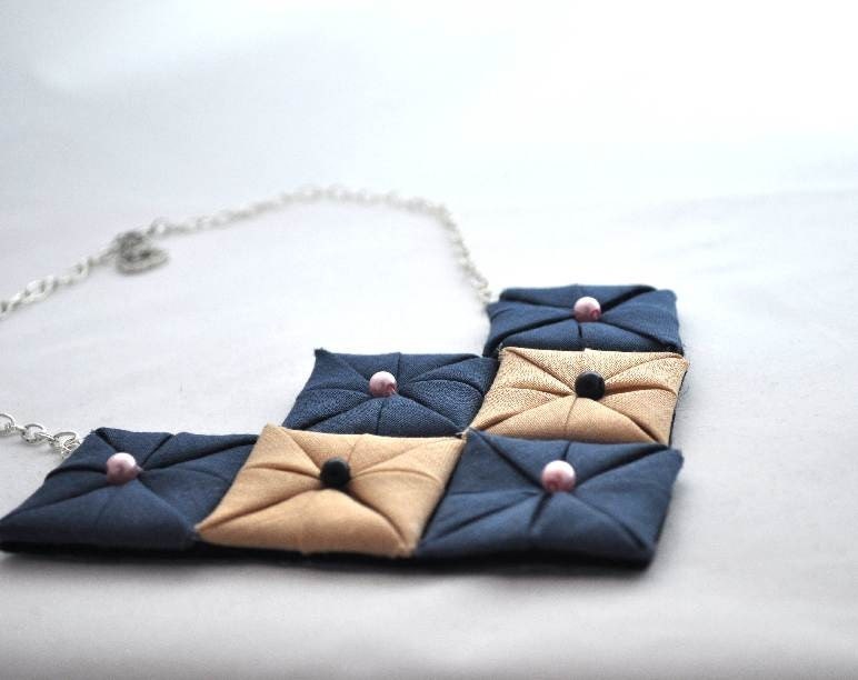Origami Textiles Necklace